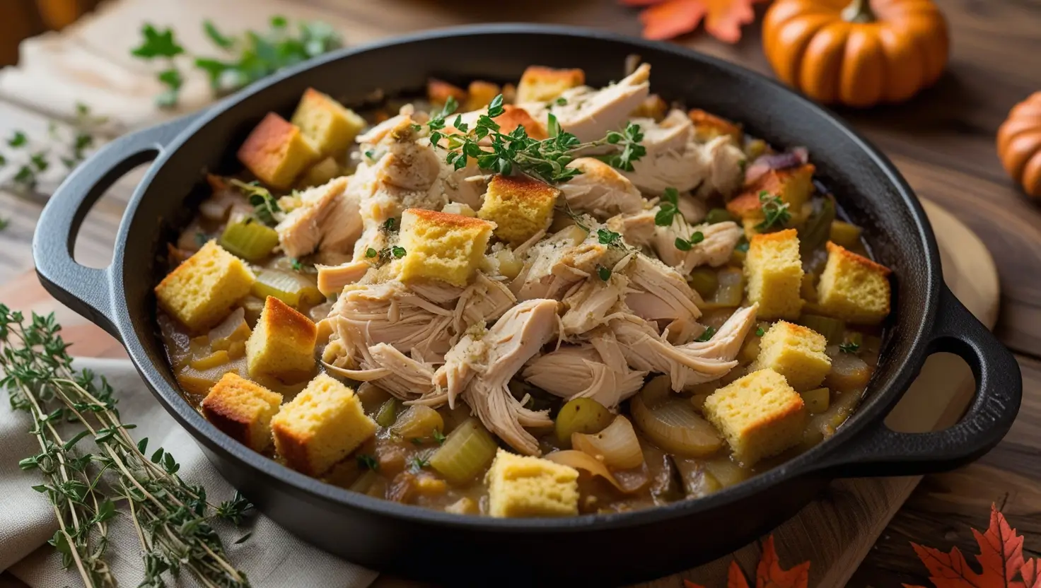 Cornbread Dressing with Chicken