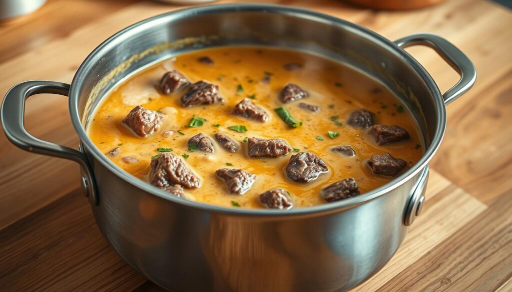 Creamy Steak Pasta Sauce Preparation Creamy Steak Pasta Sauce Preparation