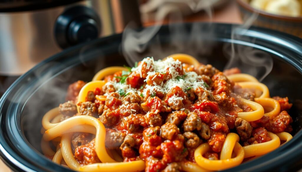Crock Pot Pasta with Ground Beef Crock Pot Pasta with Ground Beef