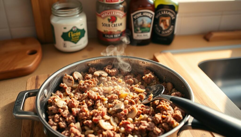 Ground Beef Stroganoff Preparation Ground Beef Stroganoff Preparation