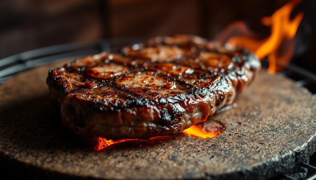 Pizza Stone Steak Cooking Technique