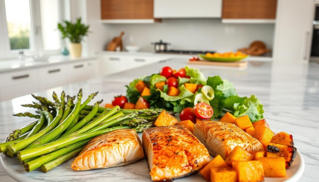 Salmon side dishes platter