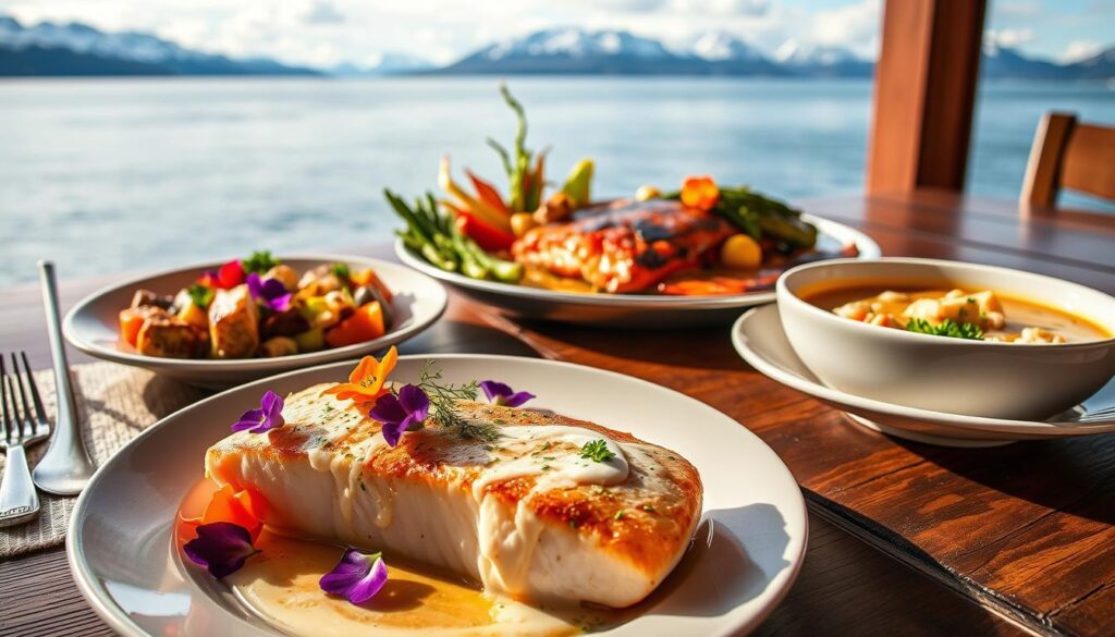 Seasonal Sitka Seafood Dishes