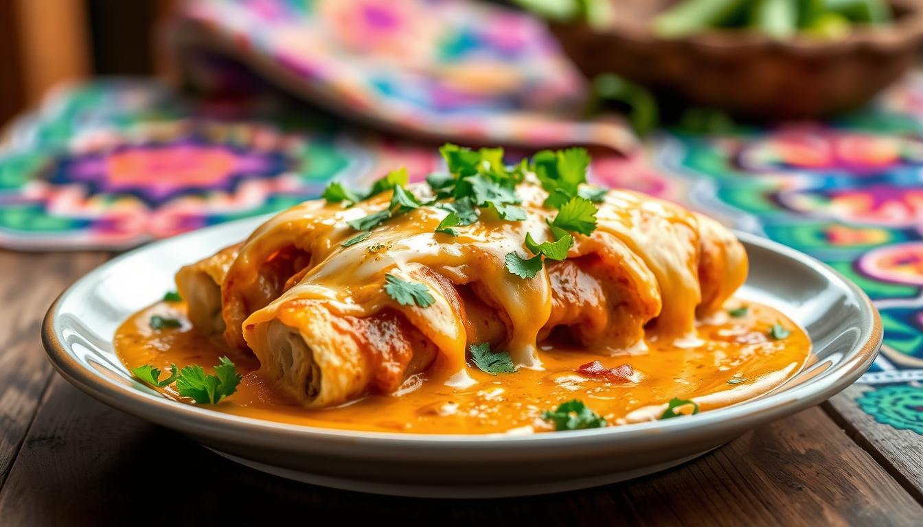 green chile chicken enchiladas