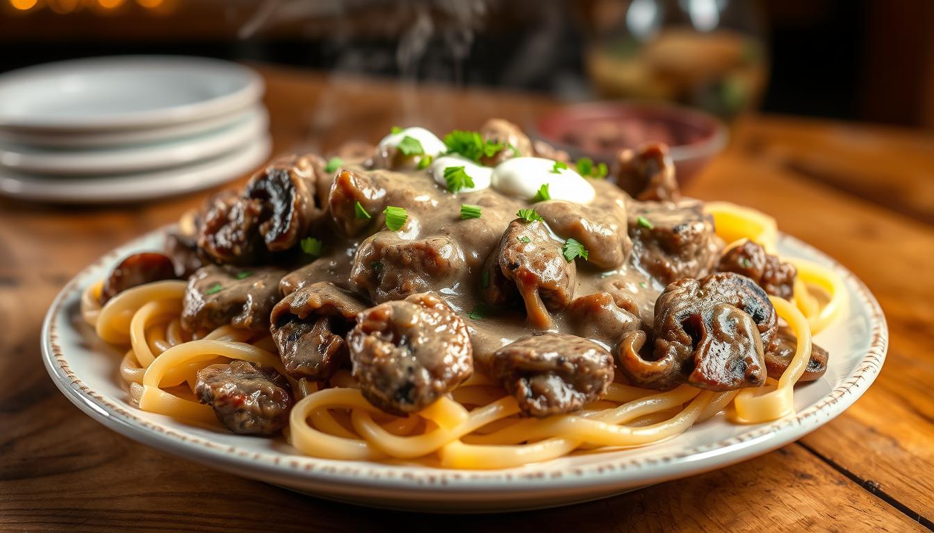ground beef cream of mushroom