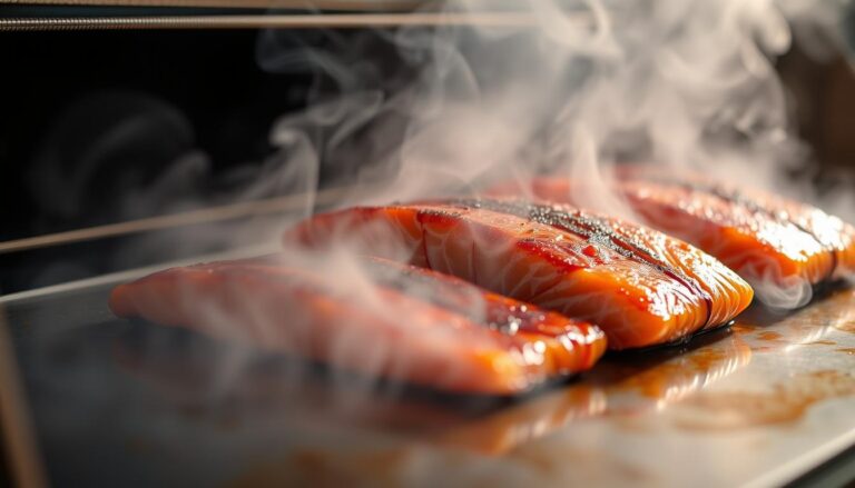 salmon on pellet smoker