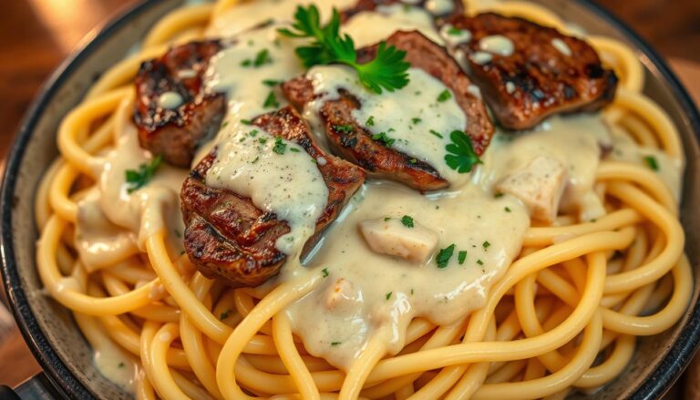 steak alfredo