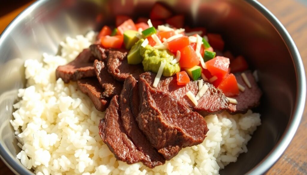 Chipotle Steak Bowl Assembly